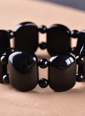 黑玛瑙手牌貔貅手链招财转运