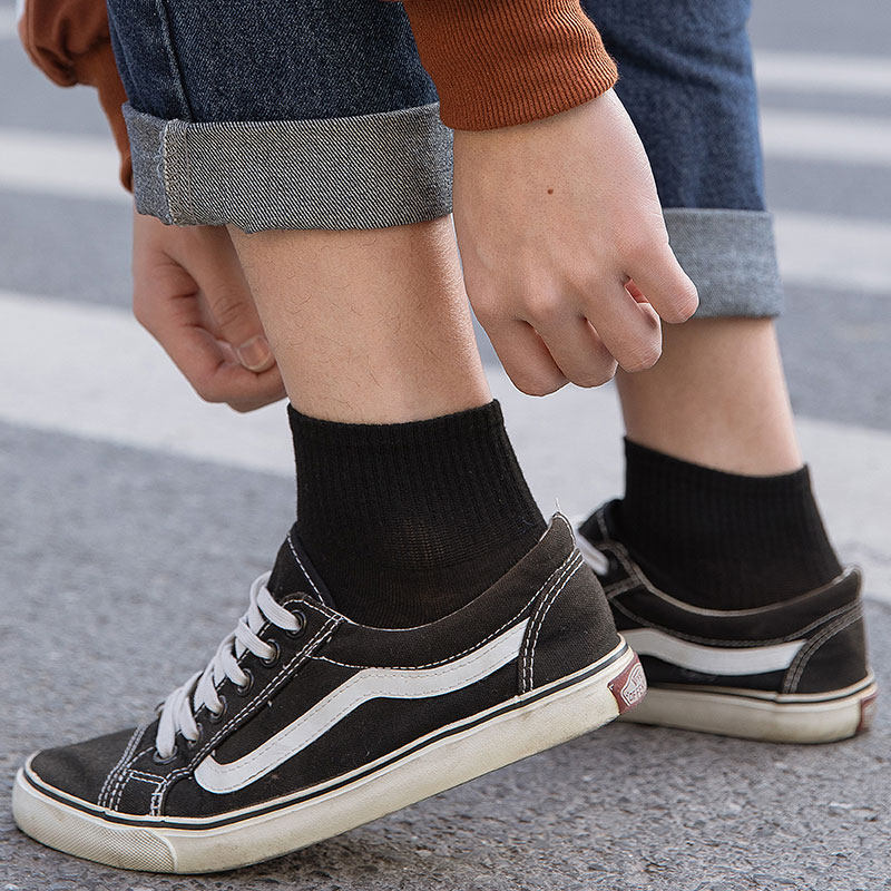 男士夏季纯棉吸汗透气ins全棉船袜 ycy短袜/打底袜/丝袜/美腿袜