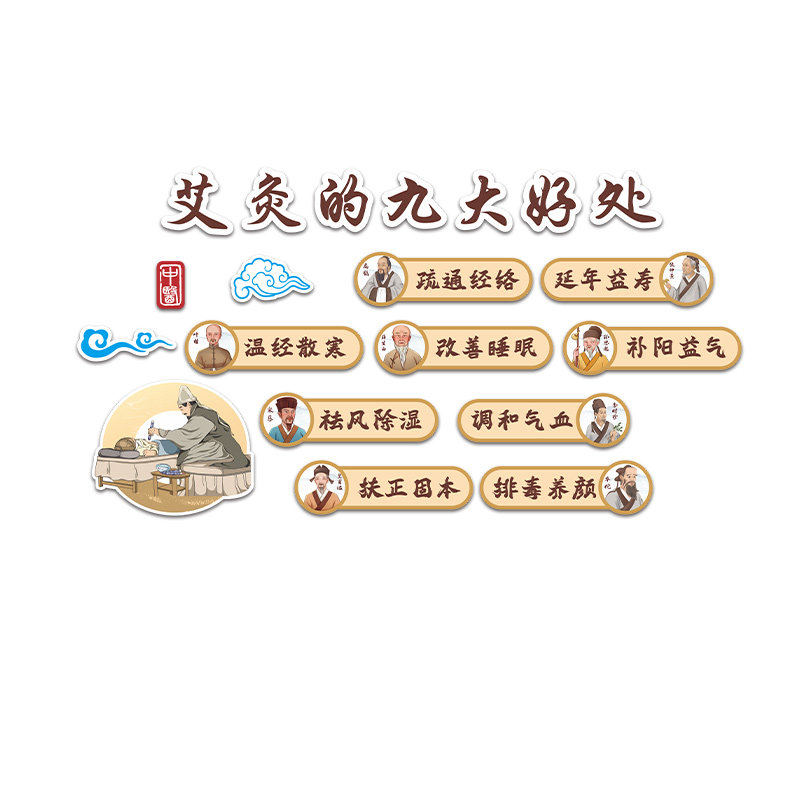 头疗图片宣传画养生馆中医养发海报挂画spa按摩店广告墙面装饰画,淘宝优惠券,粉丝福利购,淘宝优惠卷