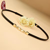 Women's leather thin belt, versatile