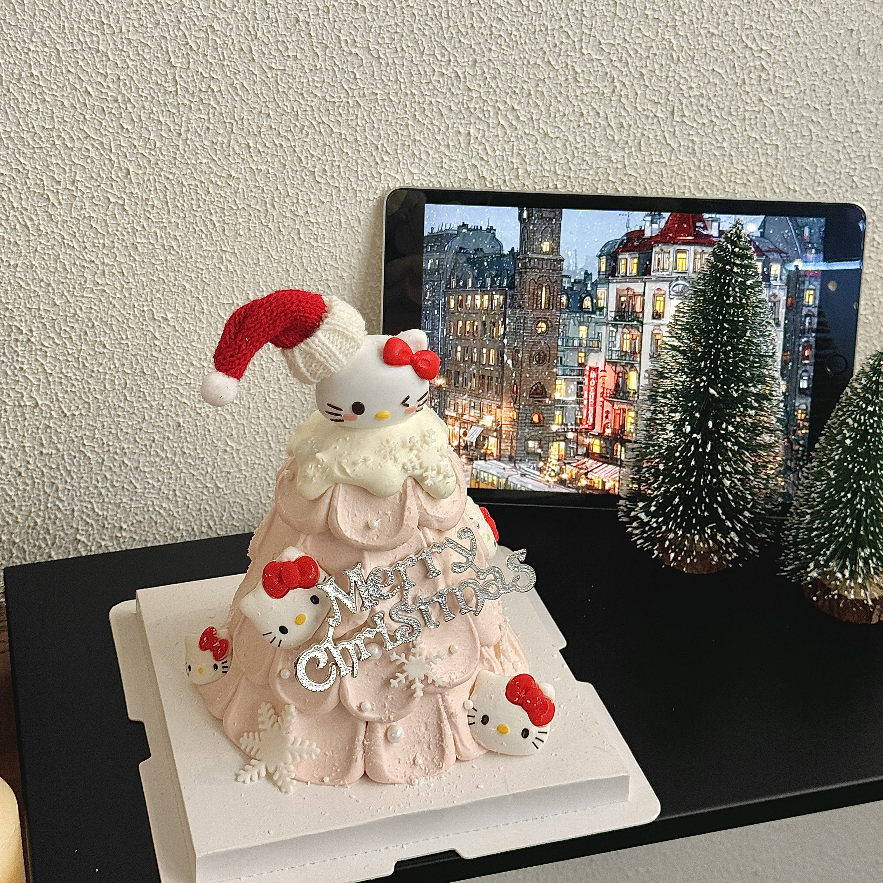 2026圣诞节hellokitty许愿树蛋糕装饰卡通kt猫摆件圣诞快乐摆件 - 图2
