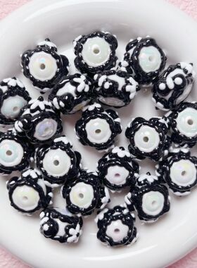 16mm彩色重工重油手绘圆珠直孔