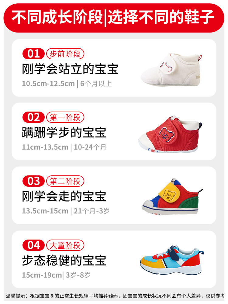 mikihouse婴幼儿软底男女学步鞋 MIKIHOUSE学步/幼童鞋