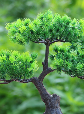 仿真松树家居室内绿色植物装饰假花盆栽摆件假树大迎客松塑料盆景