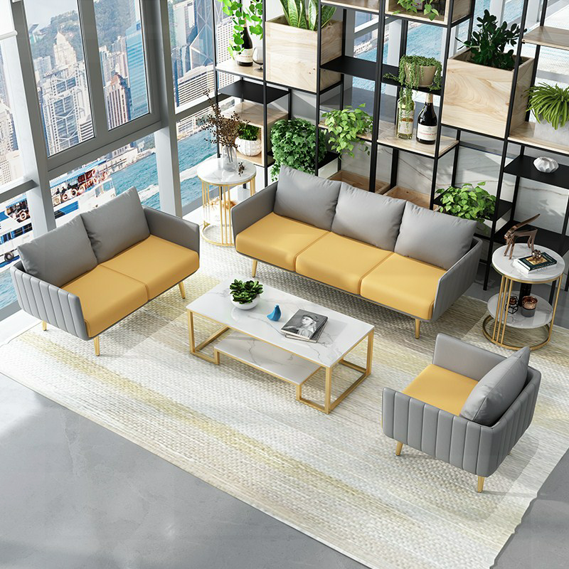 办公休息区接待贵宾室沙发小户型酒店商铺客厅出租屋茶几组合北欧