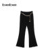Bebe ດູໃບໄມ້ລົ່ນລະບົບຕ່ອງໂສ້ໃຫມ່ embellished trousers bootcut