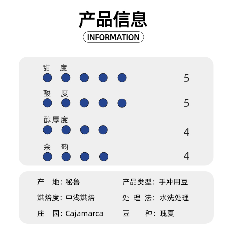 秘鲁Cajamarca卡哈马卡庄园CoE1瑰夏手冲咖啡豆精装50g - 图1