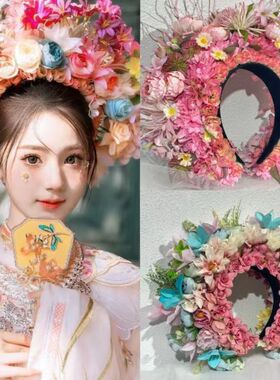高端仿真鲜花发箍簪花新款头饰