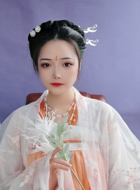 古装汉服小清新珍珠古风