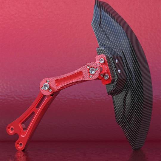 电动车碳纤纹后挡泥板通用小牛N1S U+B U2九号加宽改装可调后盾