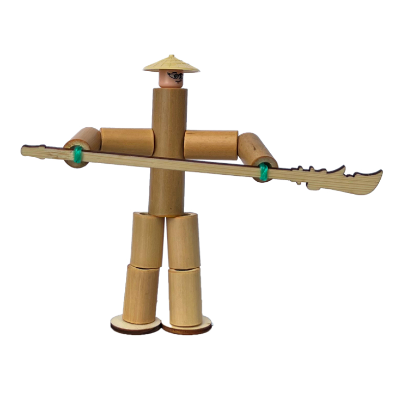 竹节人六年级手工教材豪华双人对战武器对战桌学生亲子玩具公开课 - 图3