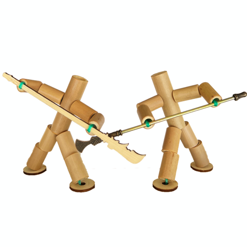 竹节人diy六年级手工教材双人对战武器PK台儿童亲子玩具口袋战士 - 图2