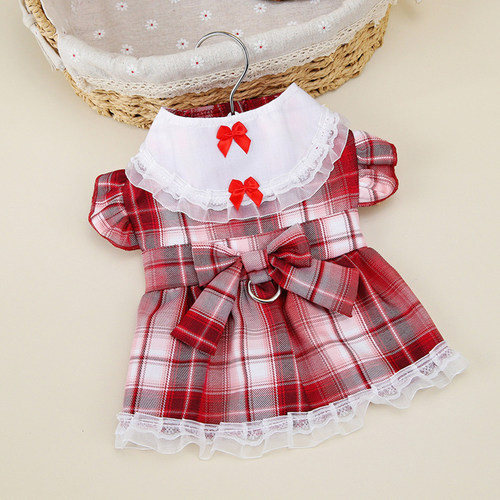 宠物狗裙子夏季薄款狗狗衣服泰迪比熊小型犬夏装猫咪公主裙牵引裙 - 图3
