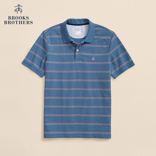Brooks Brothers/布克兄弟男士春夏新款supima棉条纹polo衫 - 图3