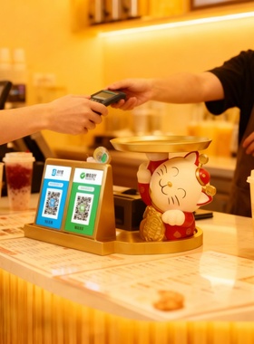 招财猫树脂新中式开业收纳摆件