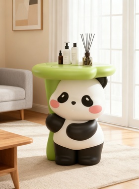 国潮熊猫树脂浴室收纳摆件