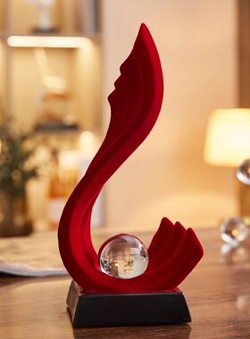 本命年摆件轻奢高档红色2026马年风生水起办公室电视柜送朋友礼物