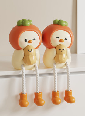 好柿花生吊脚娃娃桌面摆件洞洞板入户装饰创意可爱客厅电视柜礼物