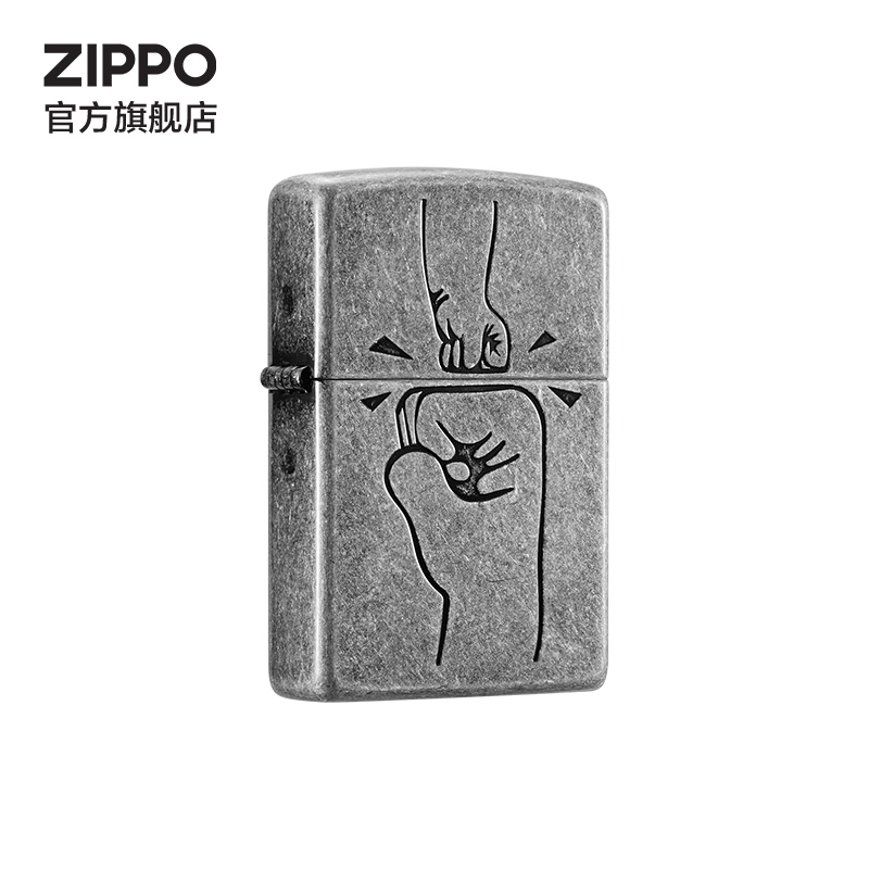 Zippo打火机Zippo官方旗舰店正版拳拳之心煤油防风礼物 - 图3