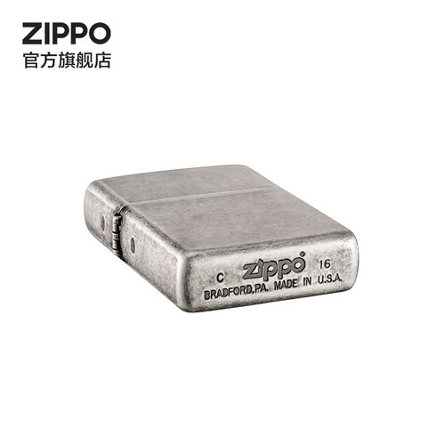 Zippo官方旗舰店正品之宝仿古银防风煤油打火机送男生生日礼物 - 图2