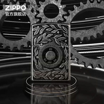 ZIPPO Official Flagship Store Treasure Peace Wheels Kerosene Windproof Lighter Dark Force To Send Boyfriend Gifts