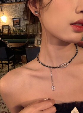 合金项链 高档设计感告白礼爆款项圈简约高级项链锁骨链小众百搭