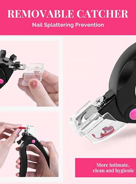 Nail Clippers for Acrylic Nails with Sizer and Catcher Nail