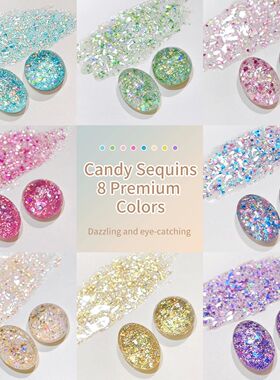 1pc 15ML Sweet Candy Glitter Nail Gel Semi Permanent Nail Ar
