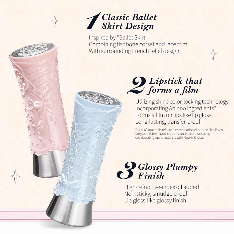 Flower Knows Swan Ballet Series Shine Lipstick - 图1