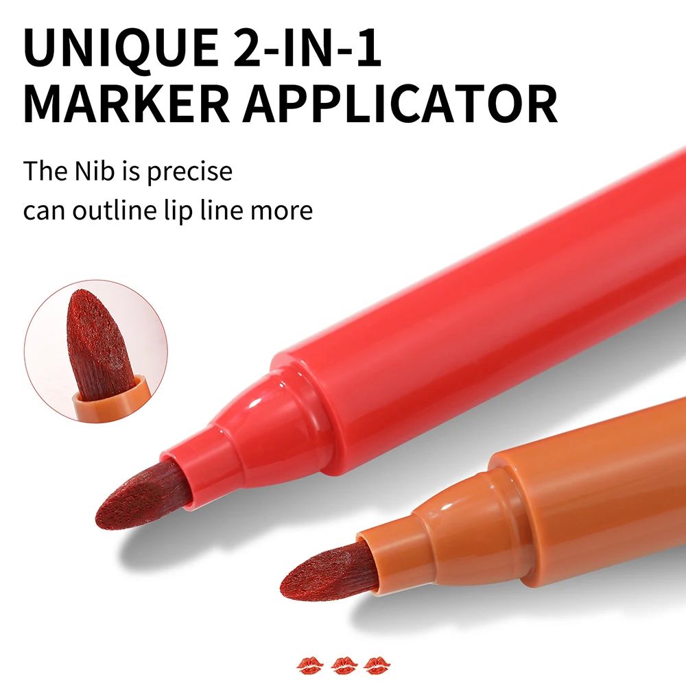 Matte Marker Lipstick Lip Dye Pen Lipliner Cosmetic Hydratin - 图3