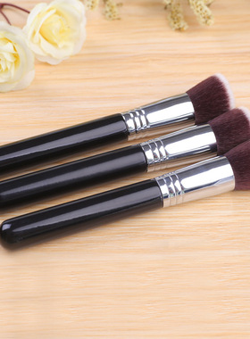 3PCS Foundation Makeup Brush Set Flat Angled Kabuki Powder B