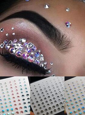 Crystal Tattoo Sticker Glitter Eyeliner Eyebrow Makeup Face