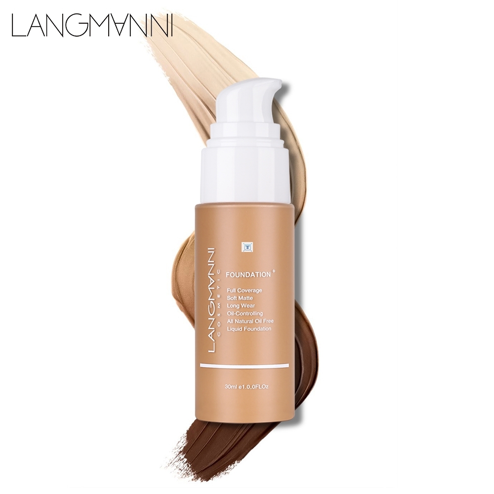 Langmanni 30ml Liquid Foundation Soft Matte Concealer 13 - 图1