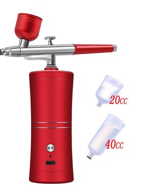 Portable Rechargeable Wireless Airbrush With Compressor Doub