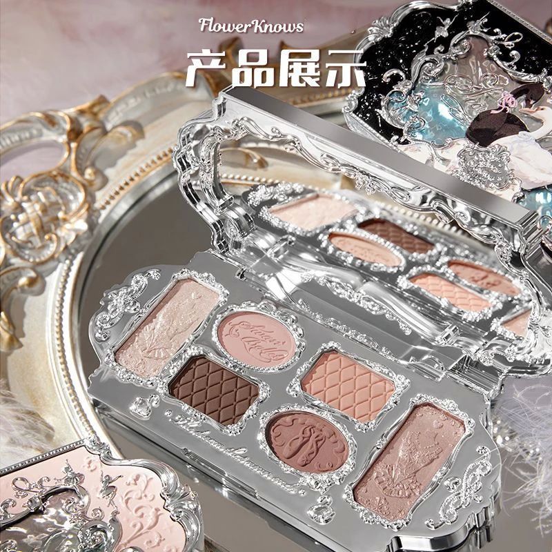 Flower Knows Swan Ballet Eyeshadow Palette Matte Fine Shimme - 图3