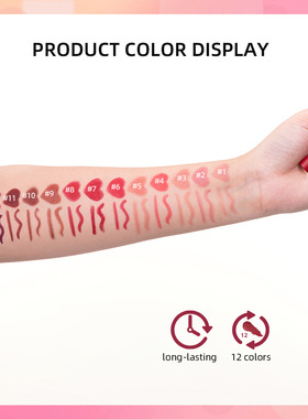 5ColorsMatteVelvetLipGla