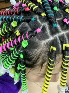 20Pcs Set Heatless Curls Mixed Color Spiral Hair Styling Too