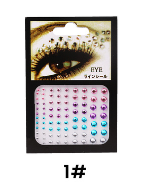 6 Colors Tattoo Sticker Glitter Diamond Makeup Eyeliner Eyes