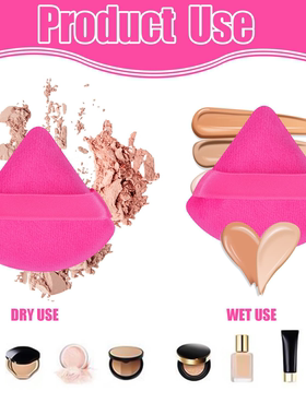 5 Pcs Powder Puff Face Soft Triangle Makeup Tool Loose Powde