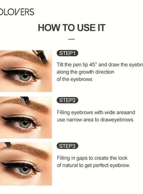5 Colors 1pc Eyebrow Pen Waterproof 4 Split Tip Eyebrows Pen