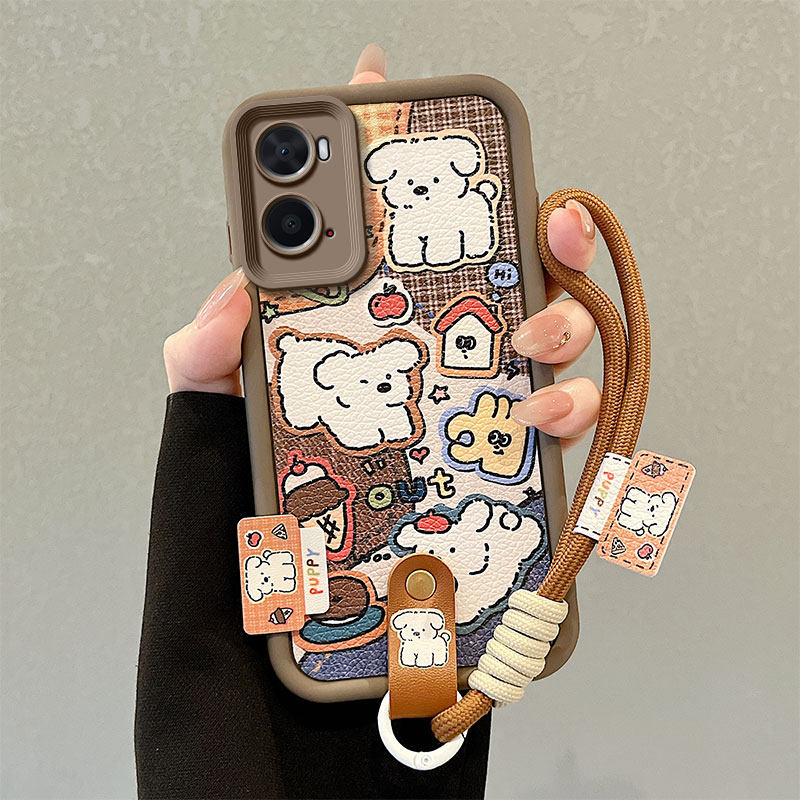 适用oppoA36手机壳A36 4G保护套PESM10学生女opooA36创意opopA36山茶花0pp0a磨砂opp0A36可爱手绳小羊皮潮流 - 图2