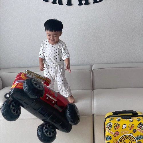 3D立体组装工程车警车搅拌机消防车男孩儿童派对布置装饰铝膜气球 - 图0