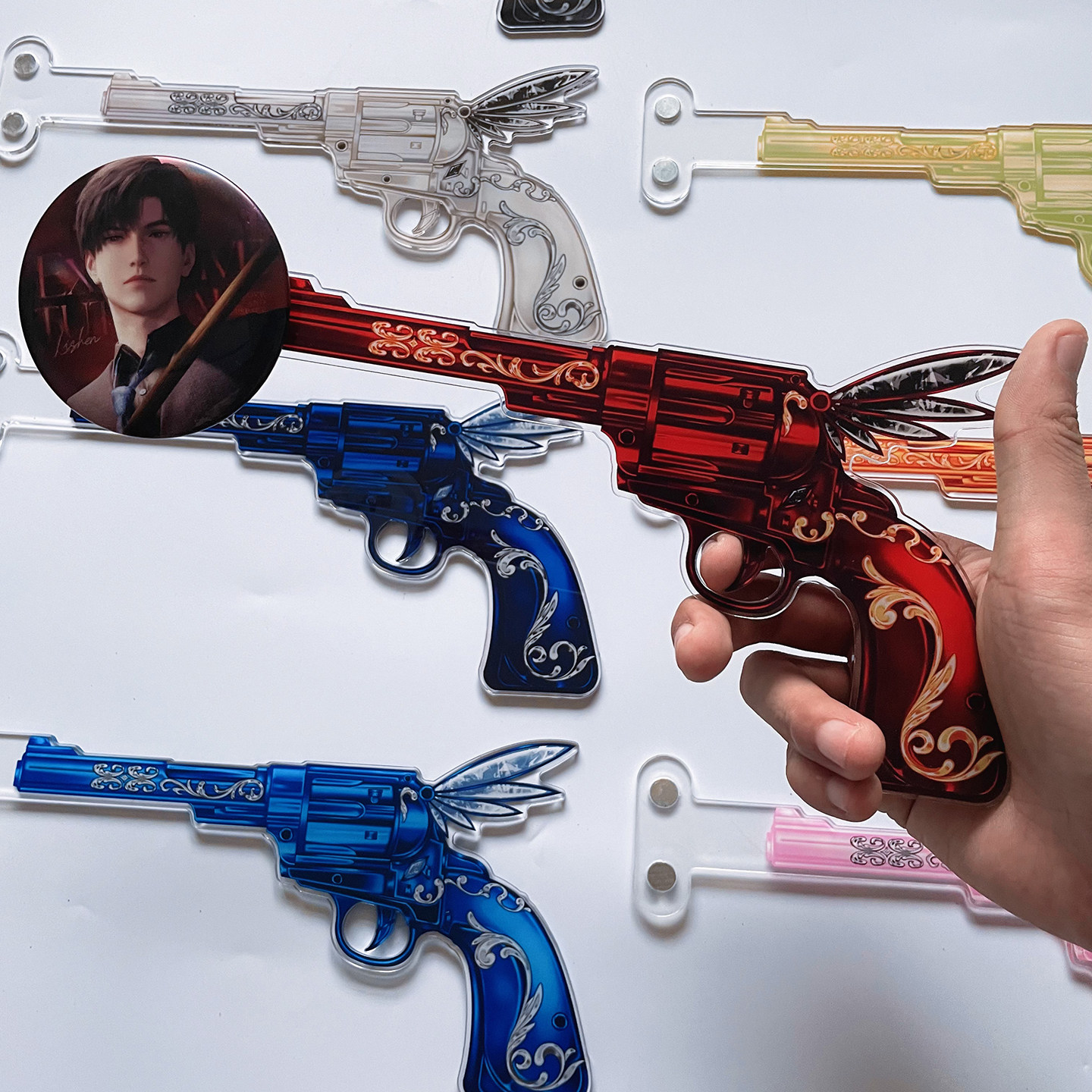 乘梦电波 原创 天使左轮 亚克力磁吸磁吸举拍棒打卡棒 谷子美化,淘宝优惠券,粉丝福利购,淘宝优惠卷