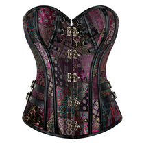 2023 new purple retro Gothic palace shapewear ladies beauty body closeted waist blouses cashew without sleeveless corset