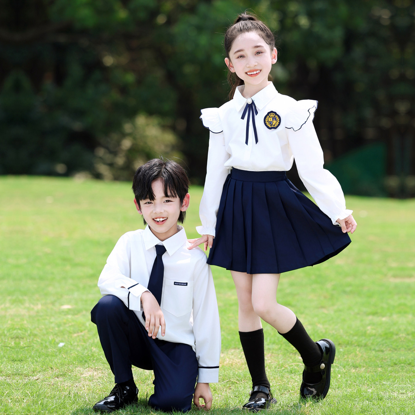 小学生合唱演出服学院风儿童长袖衬衫表演服幼儿园园服毕业照班服,淘宝优惠券,粉丝福利购,淘宝优惠卷