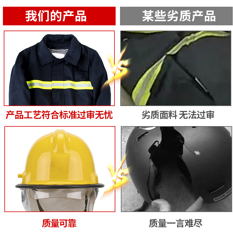 02式消防服五件套装3c认证14款灭火衣服消防护服17款战斗服防火服 - 图0