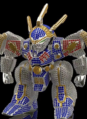 New life power机甲高达吊坠神龙战士卡通形象饰品可设计嘻哈风格