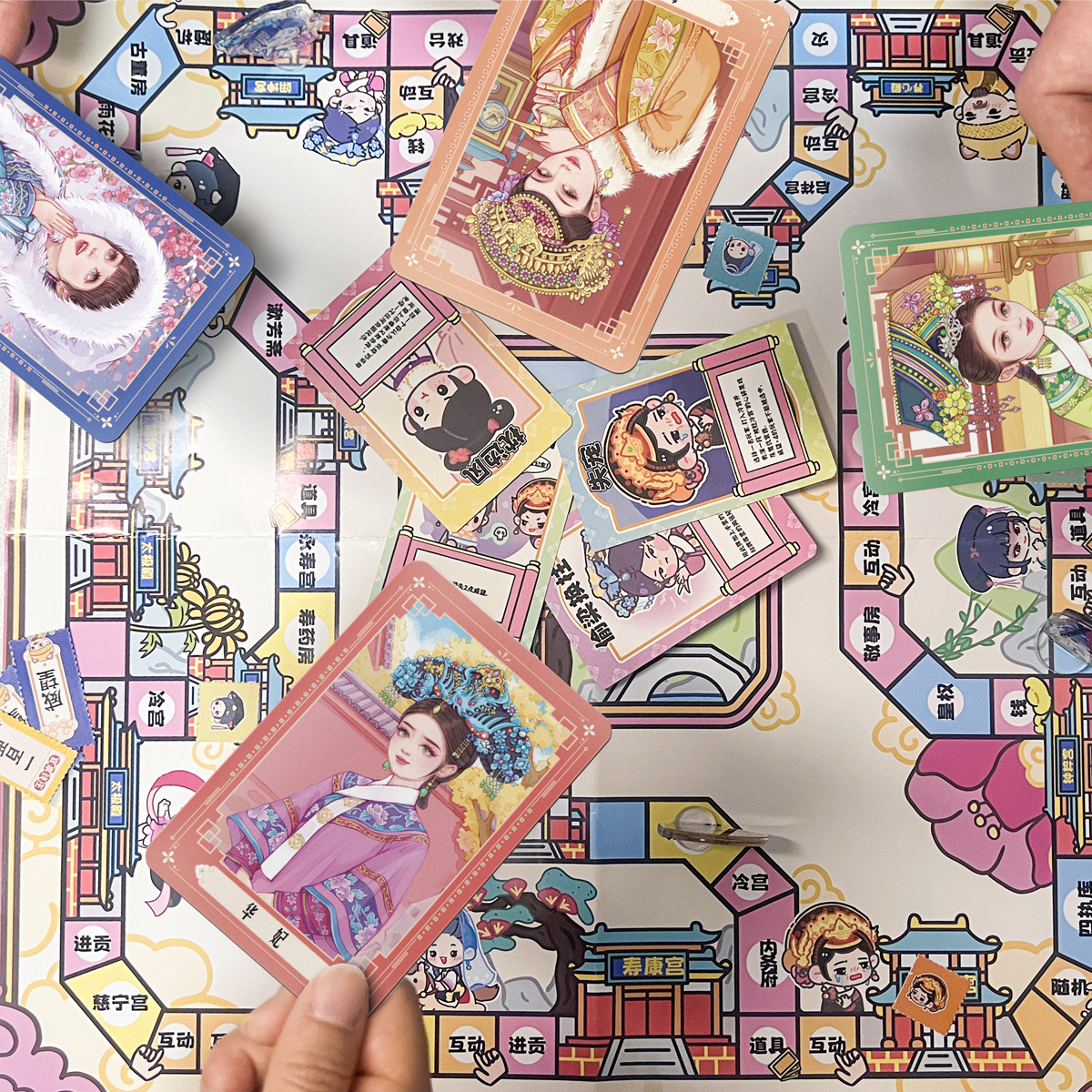 甄嬛传IP联名周边卡牌沉浸式宫斗体验多人扮演大富翁休闲聚会桌游 - 图1