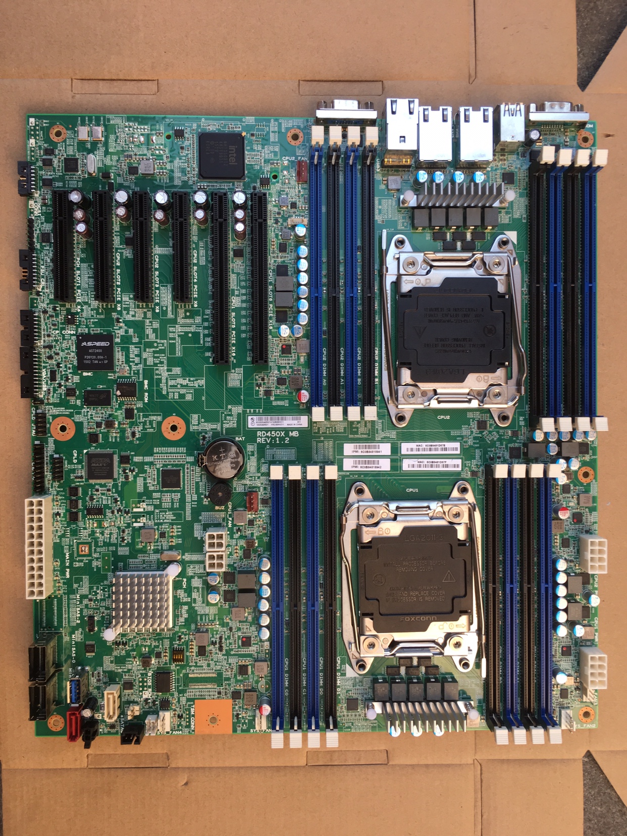 正品联想Thinkserver  RD450X 双路服务器主板4代X99支持6PCI-E - 图0