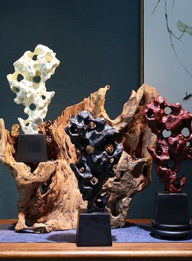 雅居艺品仿真太湖石禅意客厅摆件